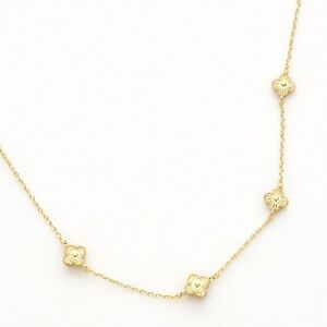 Mini Gold Clover Necklace (7100)